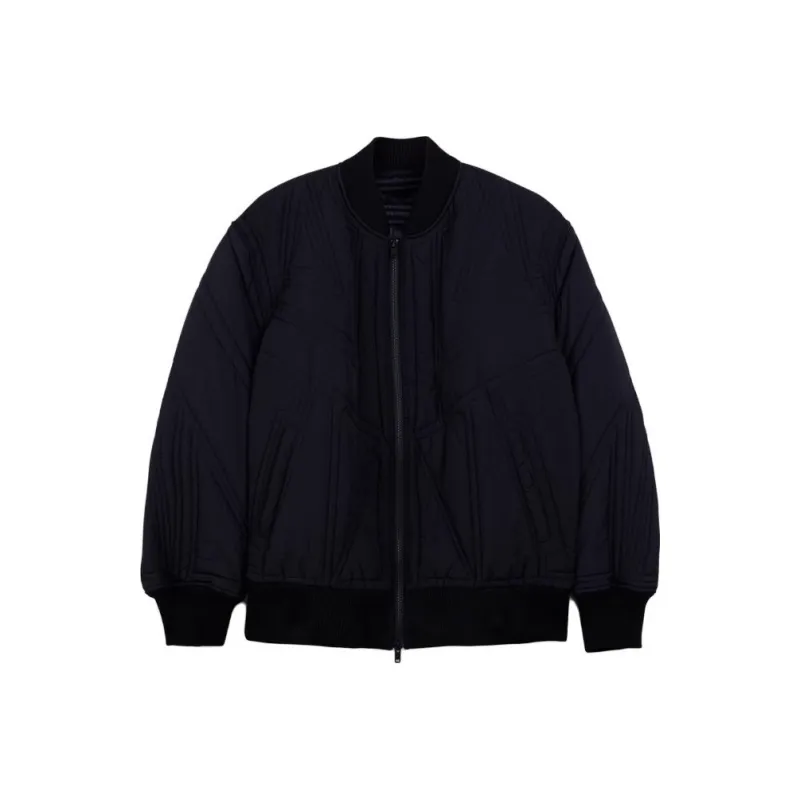 Y 3 Quilted Zip Up Bomber Jacket-0