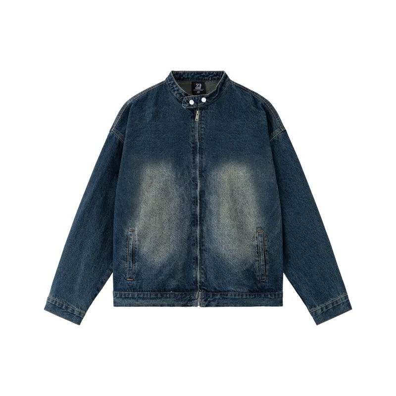 XINYINSU FW24 Denim Jacket Unisex Dark Blue-0