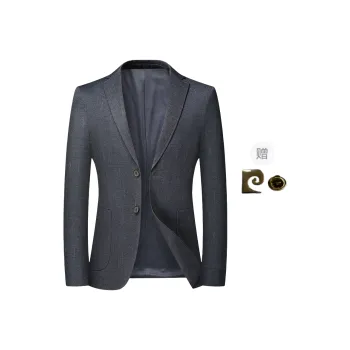 PIERRE CARDIN Business Suit Men's Blue Gray