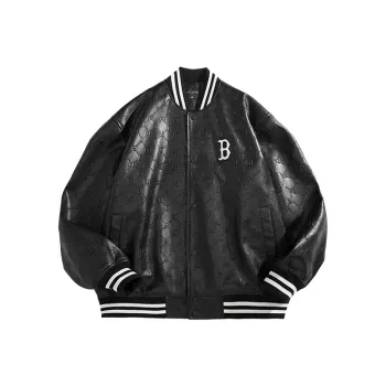 PEACEBIRD MEN All Things Shine Monogram Baseball Jacket Men's
