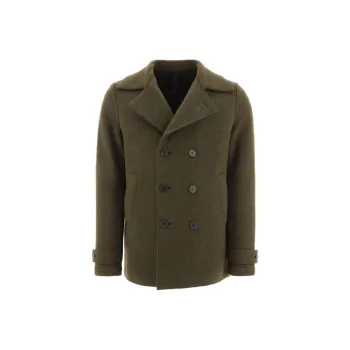 HARRIS WHARF LONDON Virgin Wool Peacoat