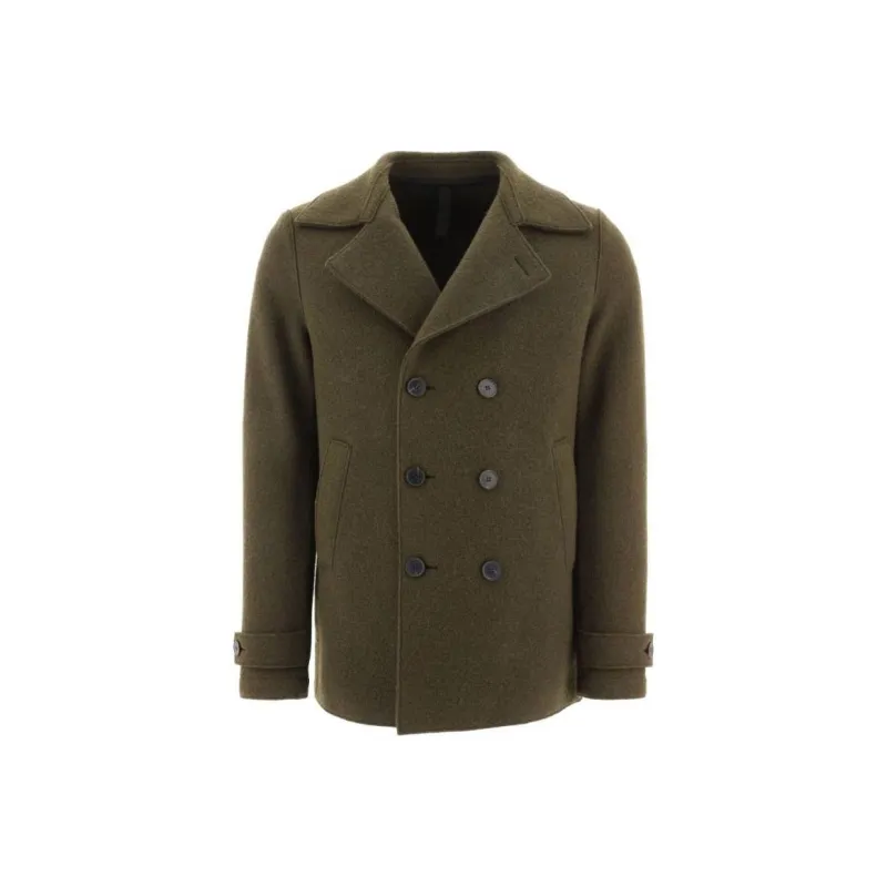 HARRIS WHARF LONDON Virgin Wool Peacoat-0