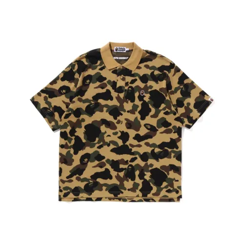 A BATHING APE 1st Camo Jacquard Relax Fit Polo Shirt