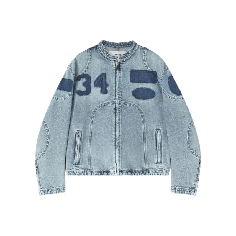 AMBUSH Varsity style Denim Jacket-0