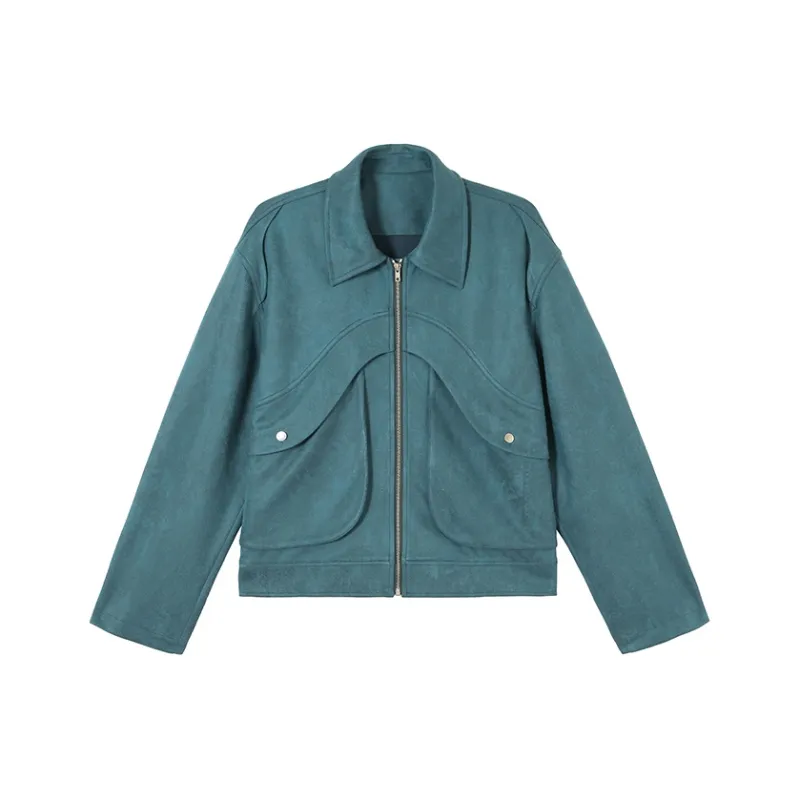 YAOJIUJIUQI Jackets Men Blue-0
