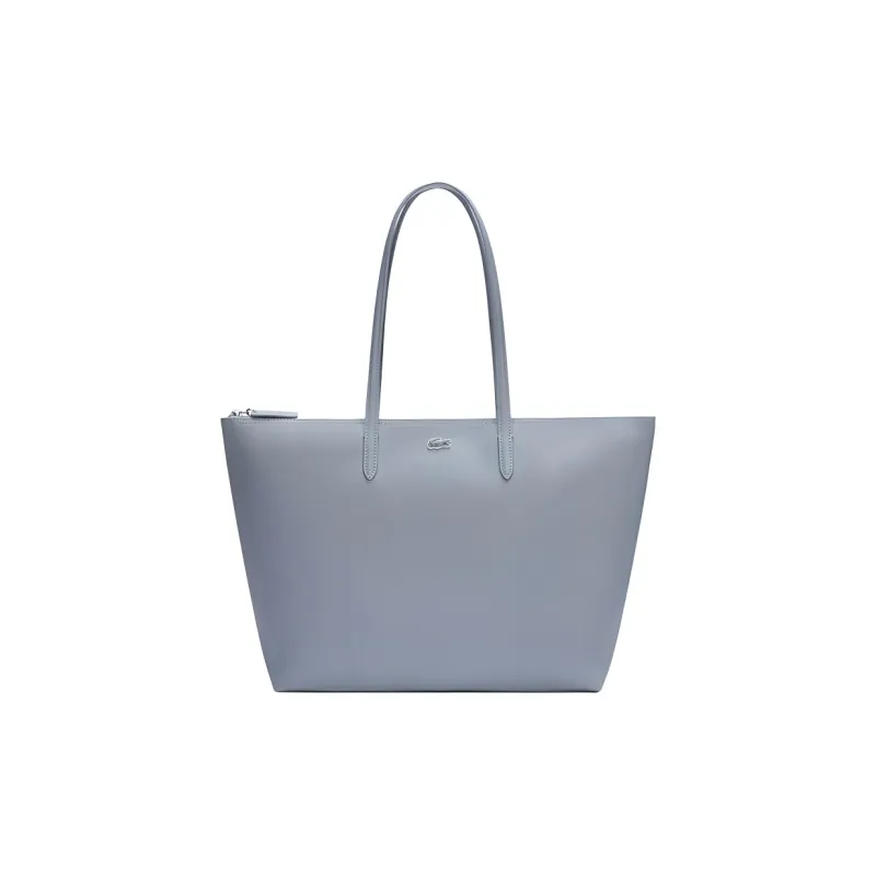 LACOSTE PVC Tote Bag, Shopping Bag, Shoulder Bag Tubas Women's Gray Blue-0