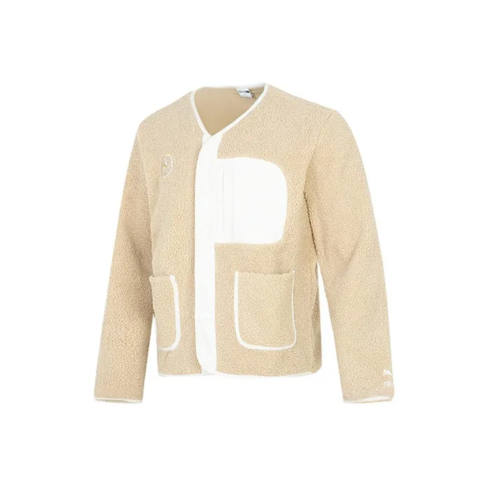PUMA Velvet Jackets Men Khaki-0