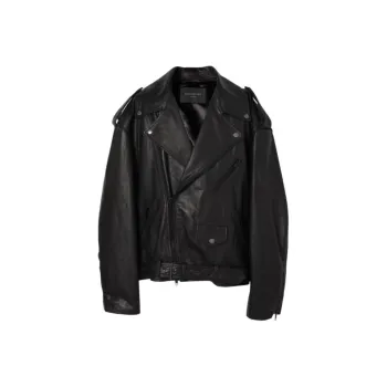 Balenciaga Leather Biker Jacket