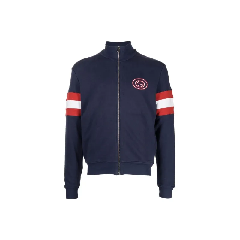 GUCCI Jackets Men Navy Blue-0