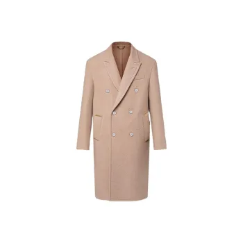 LOUIS VUITTON Doubleface Silk And Wool Blend Double Breasted Coat