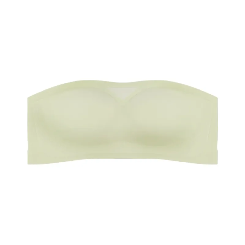 GORRENNO Strapless Bra Women's Milk White-17