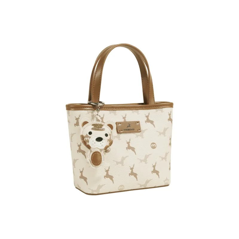 Miao Di Artificial Leather Handbag, Shoulder Bag, Crossbody Bag Women's Milk Tea Apricot-2