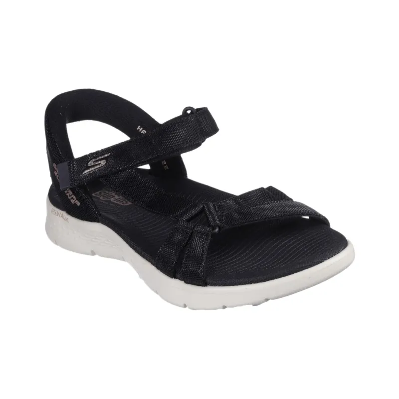 Skechers Go Walk Fle One Strap Sandals Women's Black-2