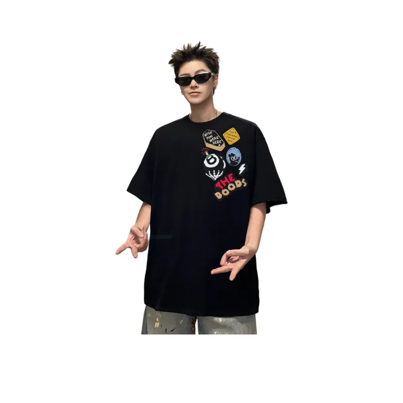 PAINT STAIN Basic T Shirt Unisex-4