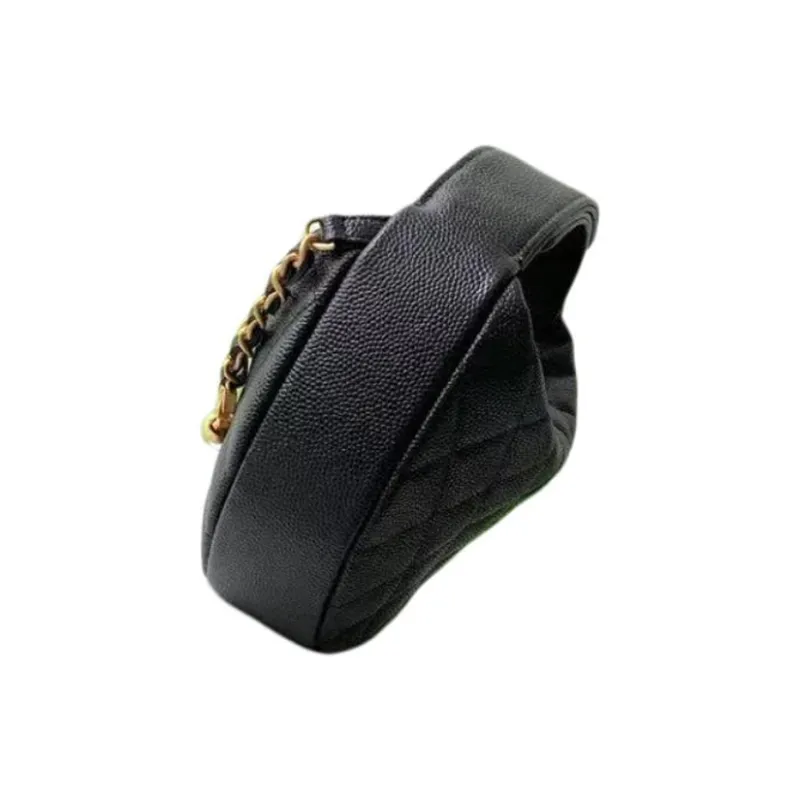 CHANEL Grain Calfskin Handbag Women's Black-2