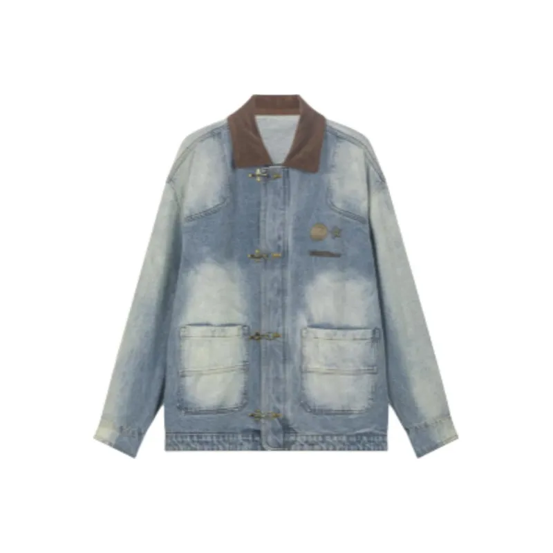 Bosieagender Denim Jacket Unisex Aqua Blue-0