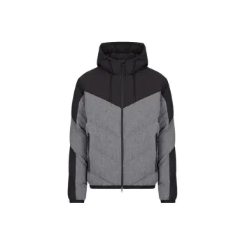 EMPORIO ARMANI FW22 Puffer Jacket Men's Gray Black