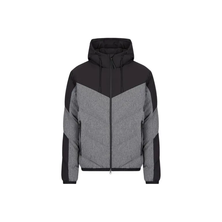 EMPORIO ARMANI FW22 Puffer Jacket Men's Gray Black-0