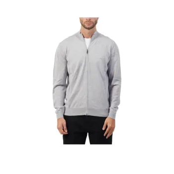 HUGO BOSS Logo Embroidered Zipped Knit Cardigan