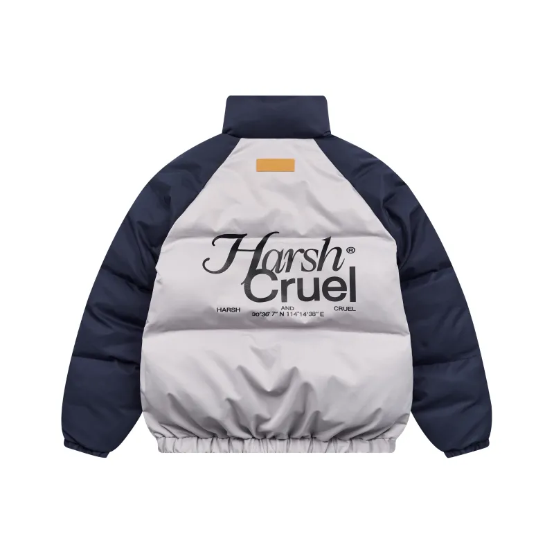 HARSH AND CRUEL FW22 Letter Stand Collar Loose Fit Thickened Puffer Jacket Unisex-12