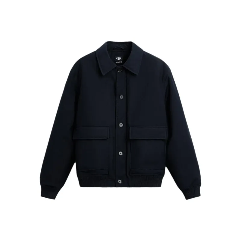 ZARA Jackets Men Blue-0