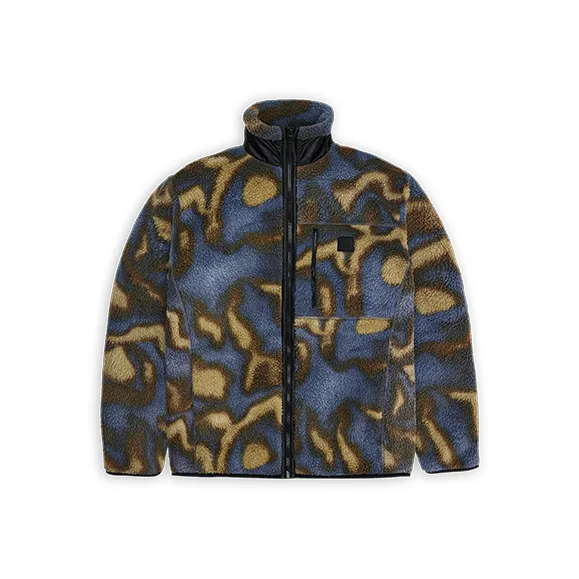Rains Jackets Coats Unisex Ink Blue Khaki Green Mixed Color-0