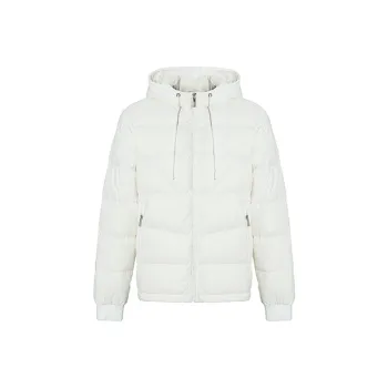 RARE FW22 Solid Color Hooded Down Jacket Men's White