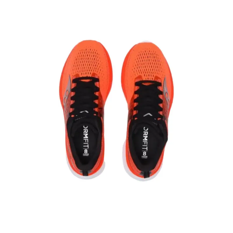 Saucony RIDE 17 Anti Slip Wear Resistant Low Top Casual Running Shoes Men's Red-3