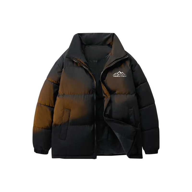 C1RCA American Minimalist Style Basic Brand Sports Logo Print Padded Puffer Jacket Unisex-14