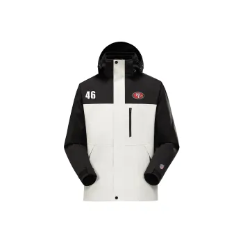 NFL Waterproof And Windproof Windbreaker Jacket Unisex White Black And White