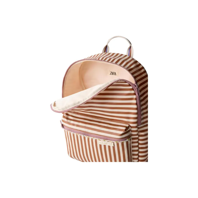ZARA Polyurethane Backpack Kids' Brown-4