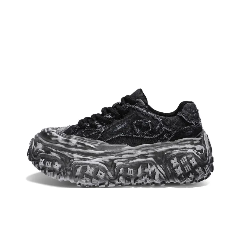 AD Height Increasing Abrasion Resistant Low Top Chunky Sneakers Men's-0