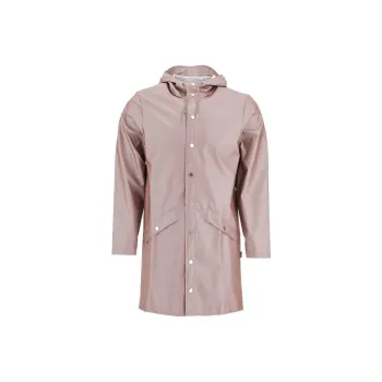 Rains High Neck Drawstring Hooded Coat