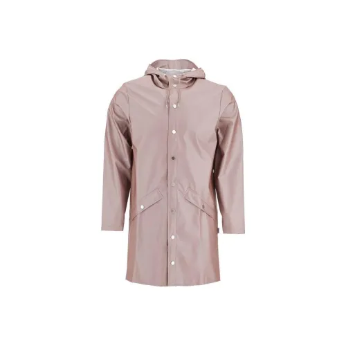 Rains High Neck Drawstring Hooded Coat