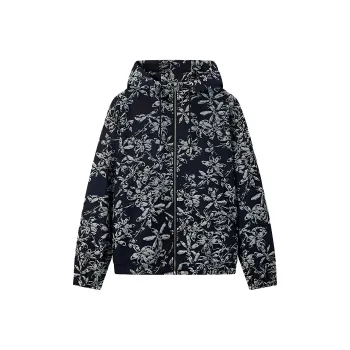 DEGAIA FW24 Denim Jacket Men's Dark Blue Plant