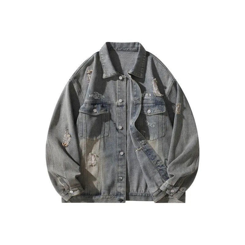 Qnxeey Denim Jackets Unisex-14