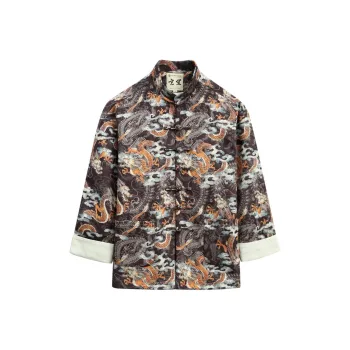 XUANSHENG Jackets Coats Men's Dragon Rides The Mist