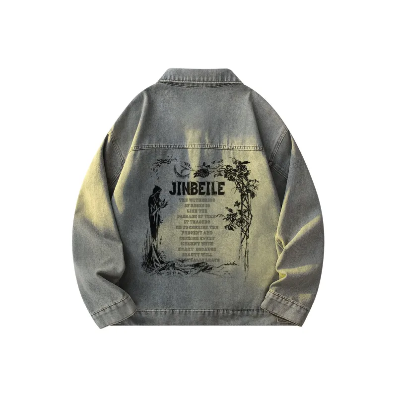 JINBEILE Denim Jackets Unisex-8