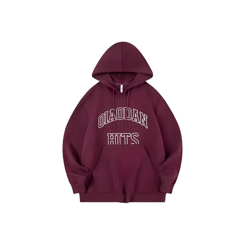 QIAODAN Quality Drying Sports Lifestyle Collection Sweatshirt Men's Burgundy-0