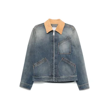 Alexander McQueen Zip Up Denim Jacket