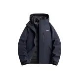 Dark Blue (90 Fill Power White Duck Down Liner+Hard Shell Windbreaker Jacket Two-Piece Set)