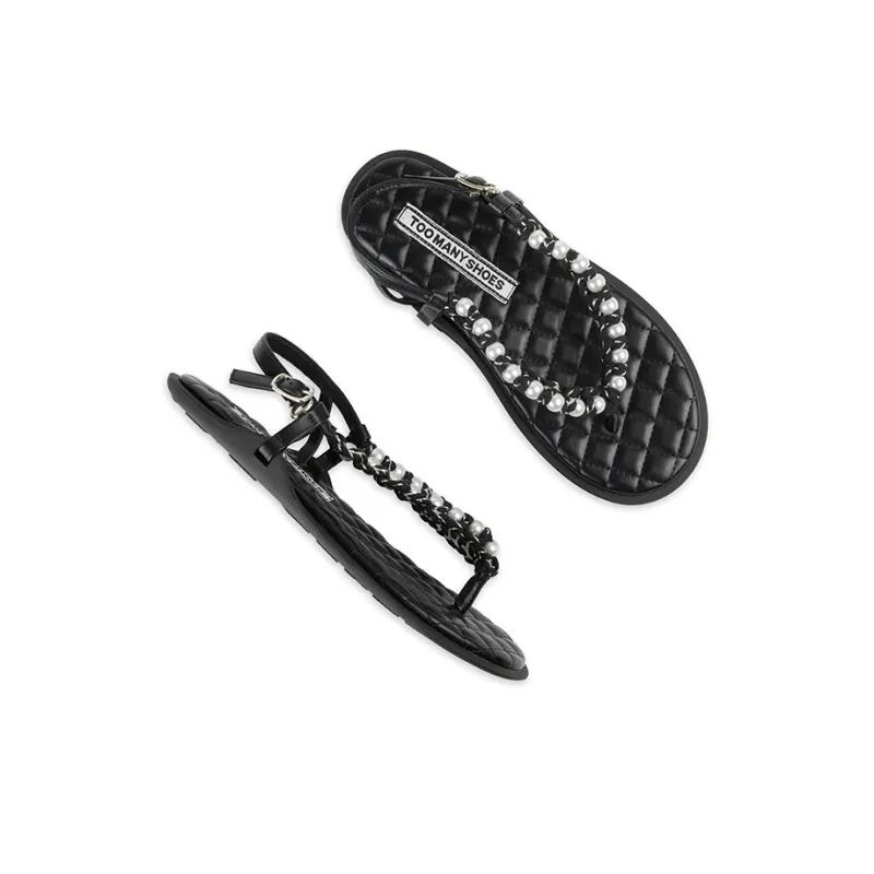 TOOMANYSHOES Accent Soft One Strap Sandals Women's-3