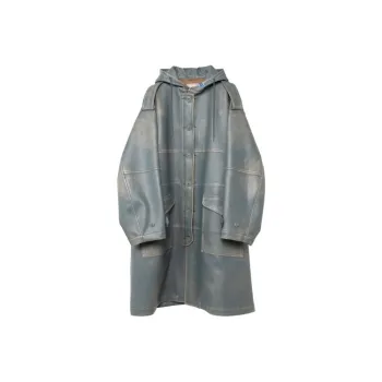 Maison Mihara Yasuhiro Faux-leather Hooded Coat