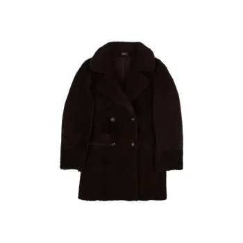 AMIRI Shearling Fur Pea Coat