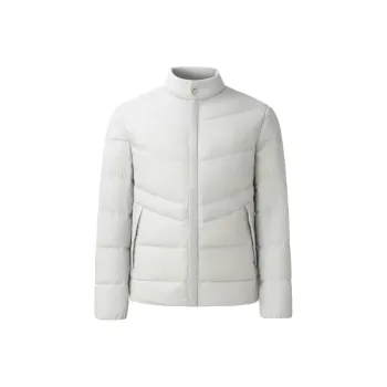 RARE FW22 Solid Color Stand Collar Down Jacket Men's Silver