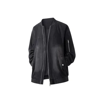 FORCEPULR Denim Jacket Unisex Black Purple