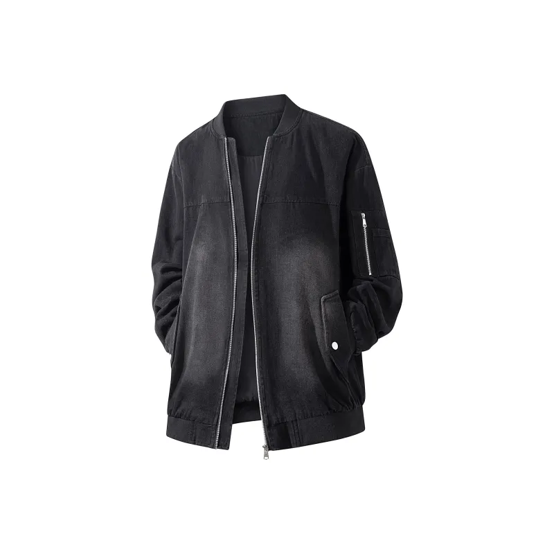 FORCEPULR Denim Jacket Unisex Black Purple-2