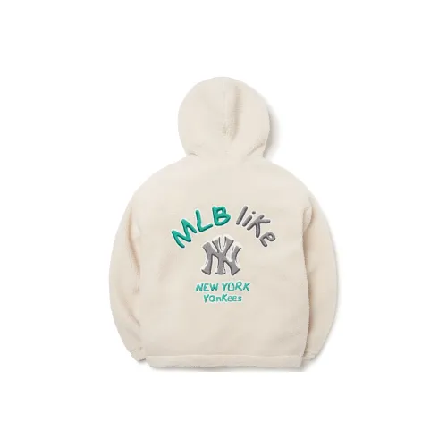 MLB New York Yankees Velvet Jackets Unisex Milk White