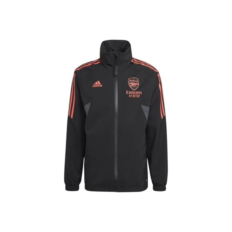 Adidas ARSENAL CONDIVO 22 RAIN JACKET Jackets Coats Men's Black-0