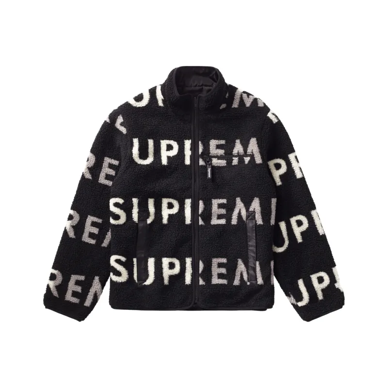 Supreme Reversible Logo Fleece Jacket-0